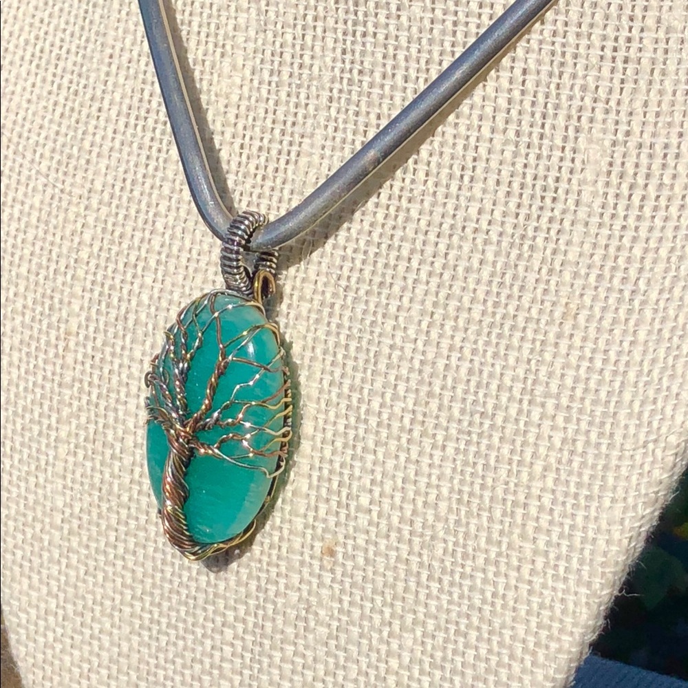 GIFTED Tree of life Amazonite pendant - Picture 4 of 8